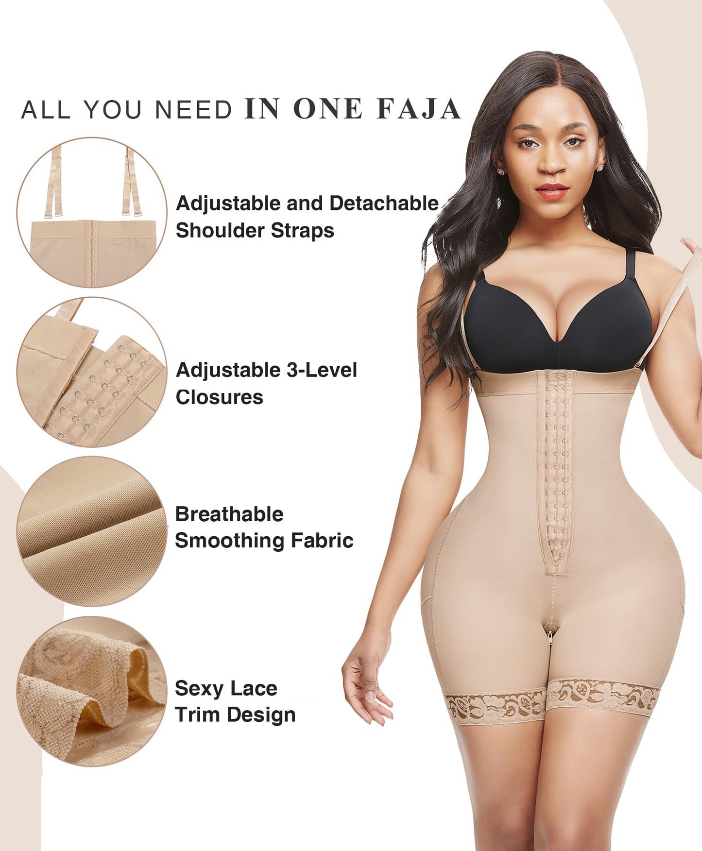 Fajas Colombianas Shaping Girdles Shapewear Tummy Control Butt Lifter Bodysuit BBL Fajas